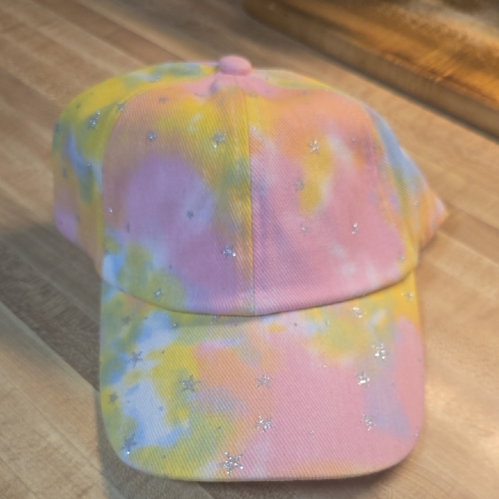 Tie-Dye Cap with Glitter Stars NWT Streetwear